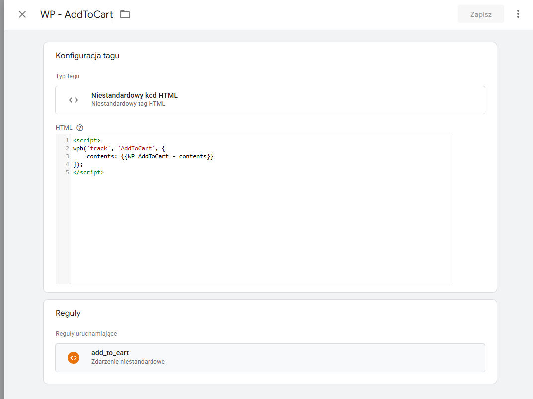 GTM AddToCart Code